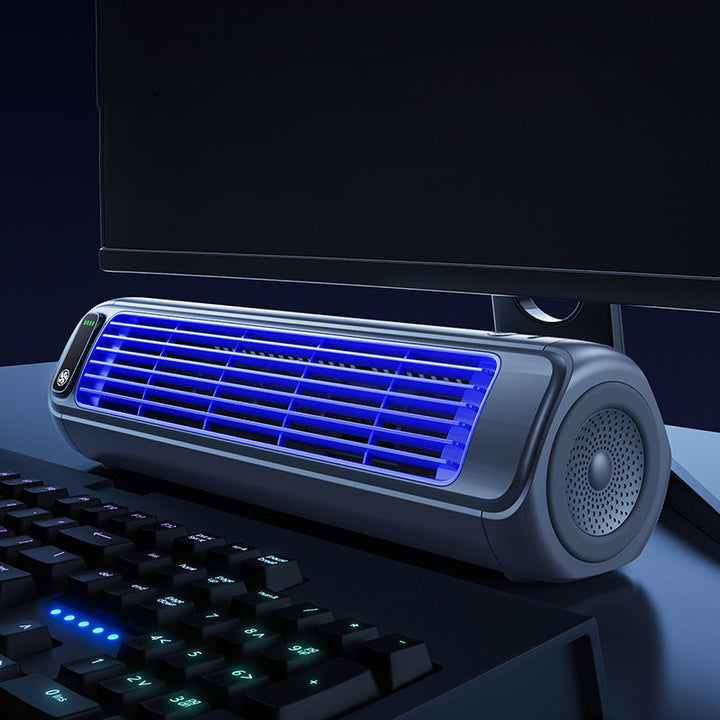 Wall-mounted rechargeable fan for efficient personal cooling.