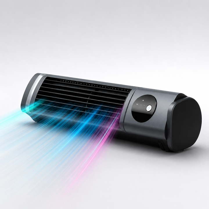 Efficient electric tower fan with adjustable oscillation & programmable timer for personalized, cool air flow in summer.