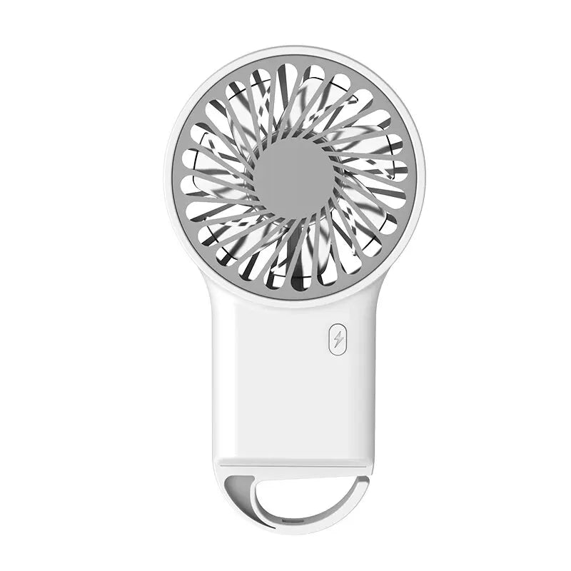 Versatile portable USB fan for personal cooling, suitable for desktop, travel, and camping. Powerful airflow.