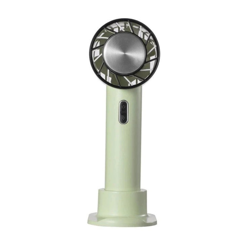 Compact portable USB air cooler fan with rechargeable battery, ideal for desktop, travel, or any personal space.