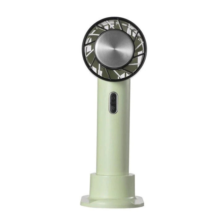 Compact portable USB air cooler fan with rechargeable battery, ideal for desktop, travel, or any personal space.