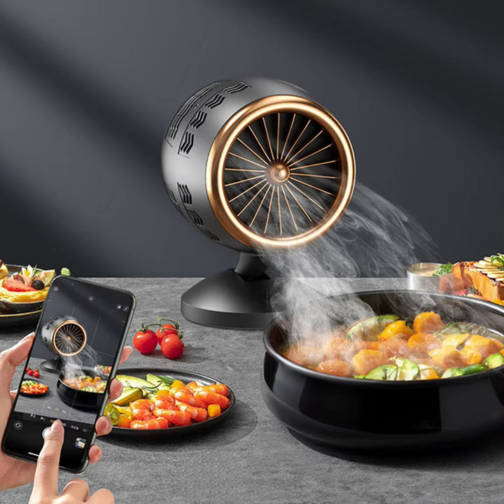 Versatile portable USB smoke extractor fan (3 speeds) for kitchens, hot pot, indoor BBQ, dorms, RVs.