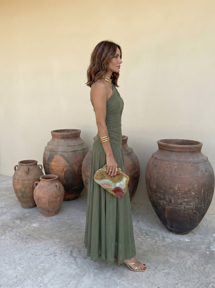 Elegant Toledo midi dress, a comfortable and chic women's party dress for summer style.