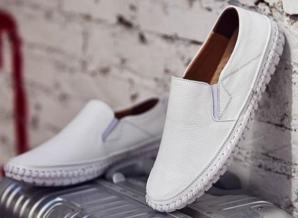 Men's comfortable slip-on footwear with a lightweight, flexible sole, excellent for daily walking.