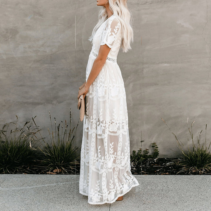 Beautiful women's elegant maxi dress with a comfortable, flowy design for summer style.
