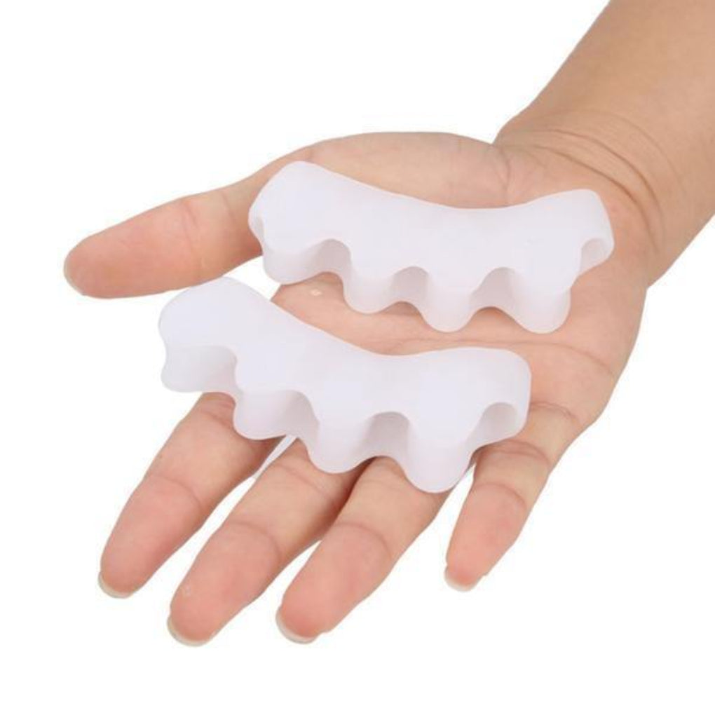 Orthopedic gel toe corrector & separator for bunion pain relief, foot alignment, and posture support.