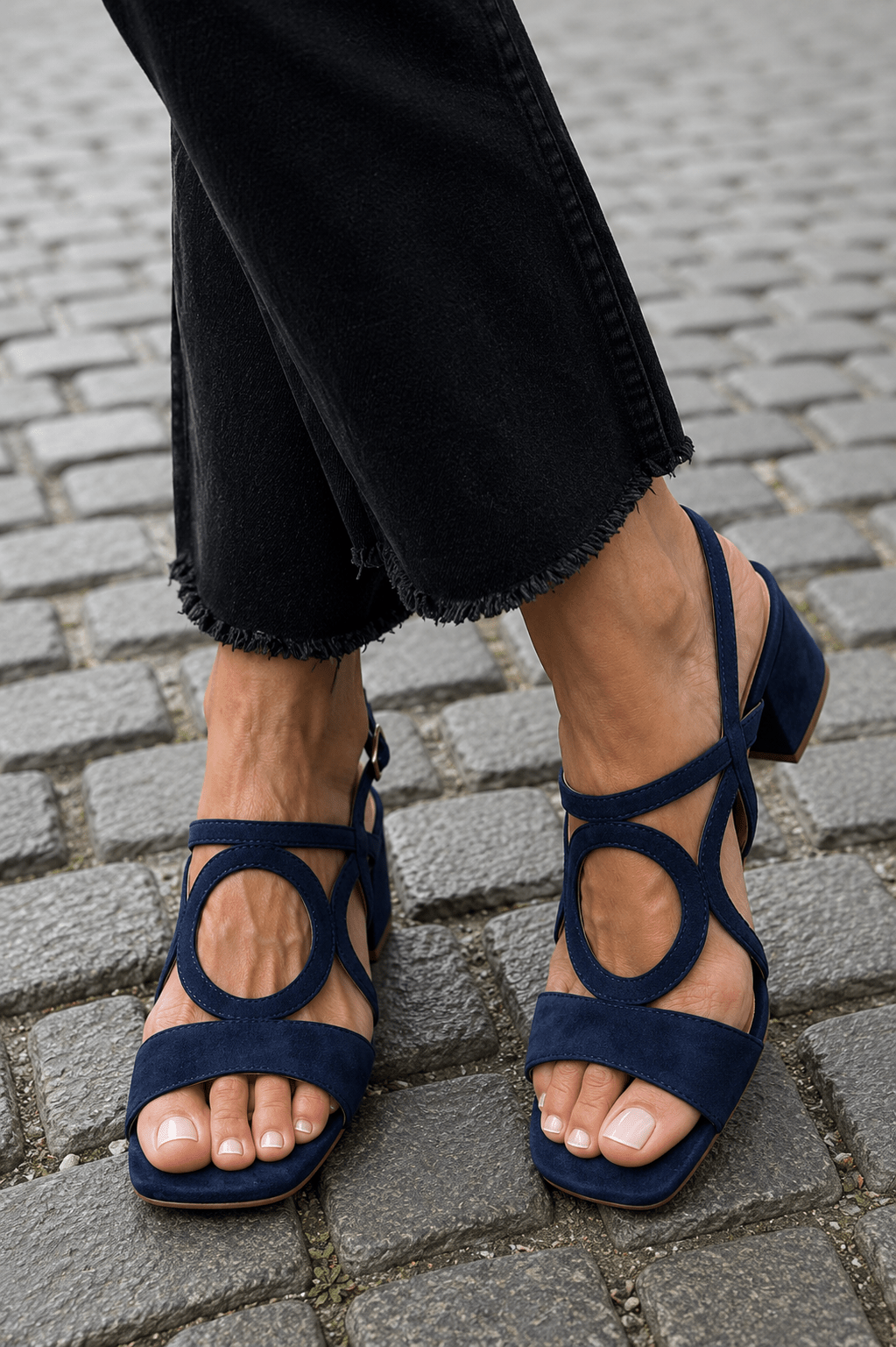 Summer fashion women's vibrant heeled sandals. Elegant open-toe design, comfortable block heel for stylish wear. Party shoes.