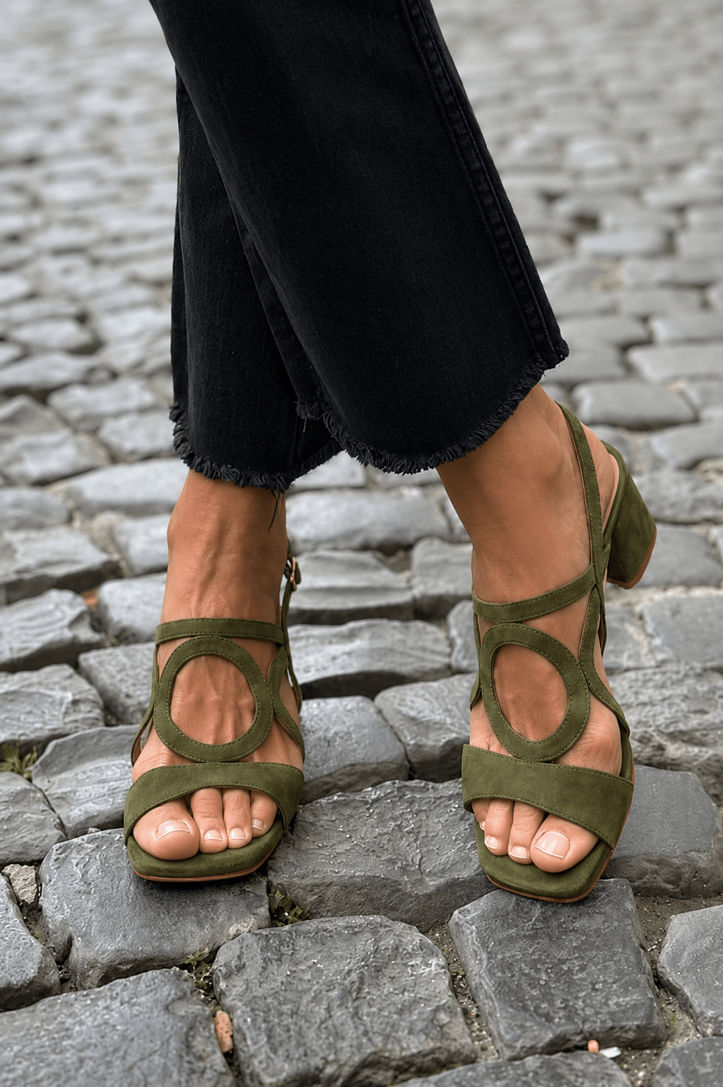 Versatile women's vibrant heeled sandals. Perfect for summer parties & vacations. Elegant block heel, comfortable open toe.