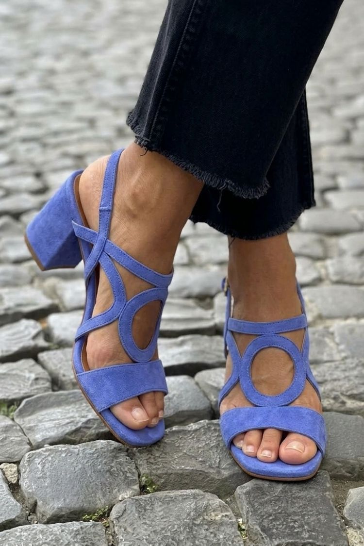 Vibrant summer heeled sandals for women. Elegant block heel & open toe design. Perfect for stylish gatherings & daily wear.