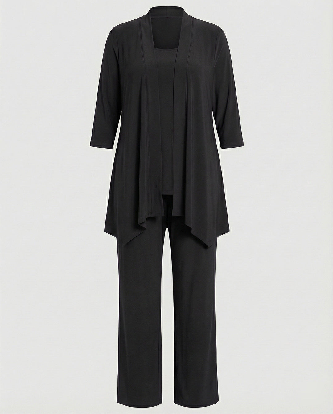 Versatile women's fashion: 3-piece elegant pantsuit, ideal for formal attire, business meetings, or events.