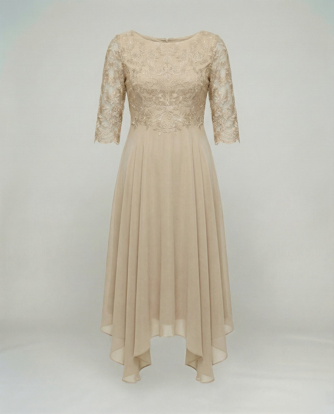 Stunning flowy midi dress for women, an elegant choice for wedding guests and formal celebrations.