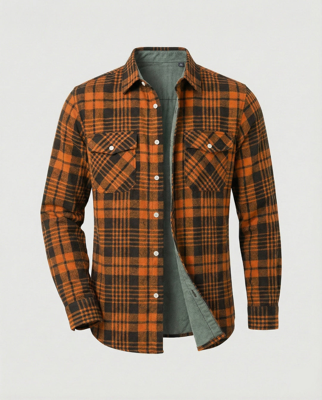 Red & black checked men's button-up shirt, long sleeve, ideal for a relaxed casual weekend look.