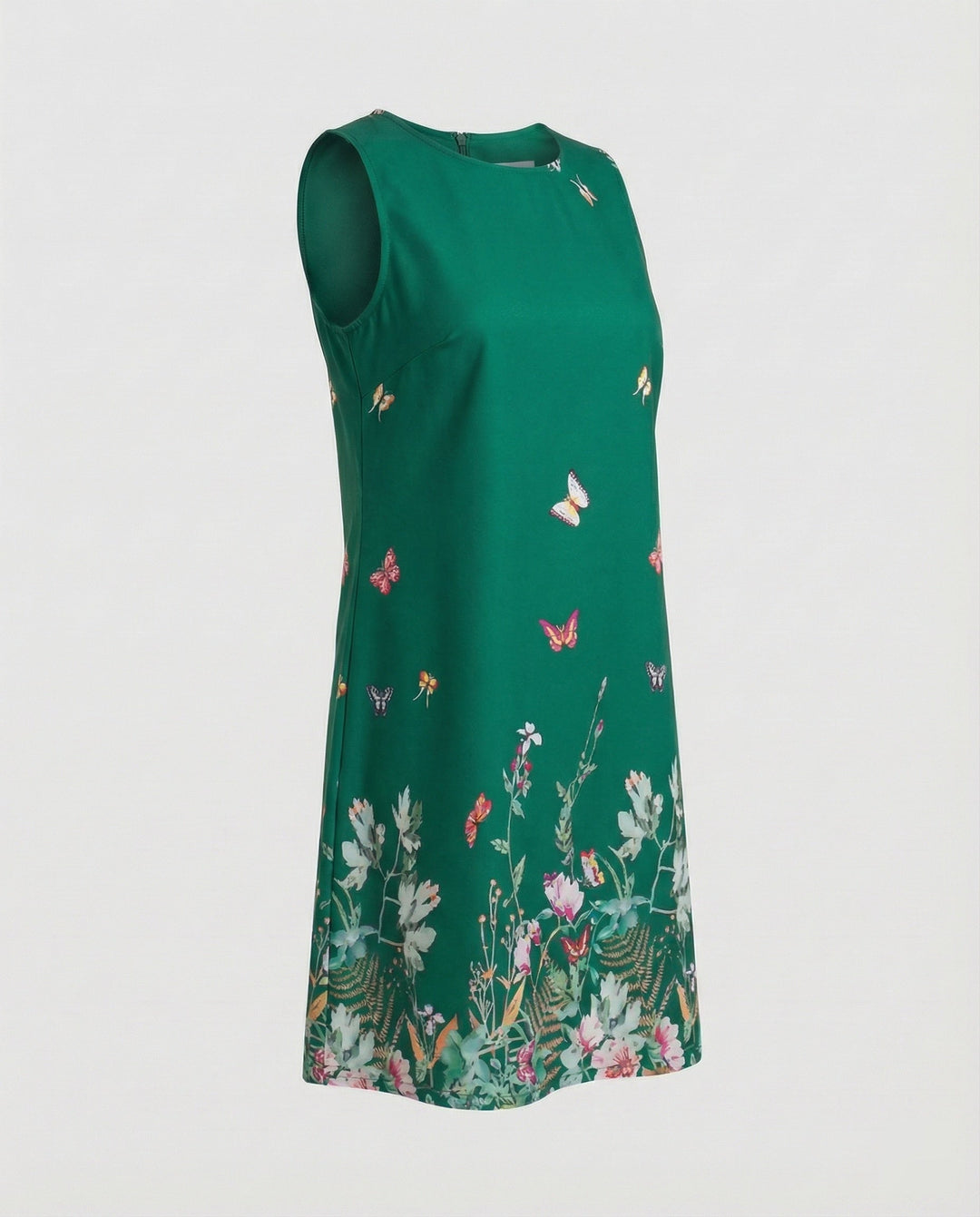 Comfortable sleeveless women's casual dress with a beautiful vibrant artistic print.