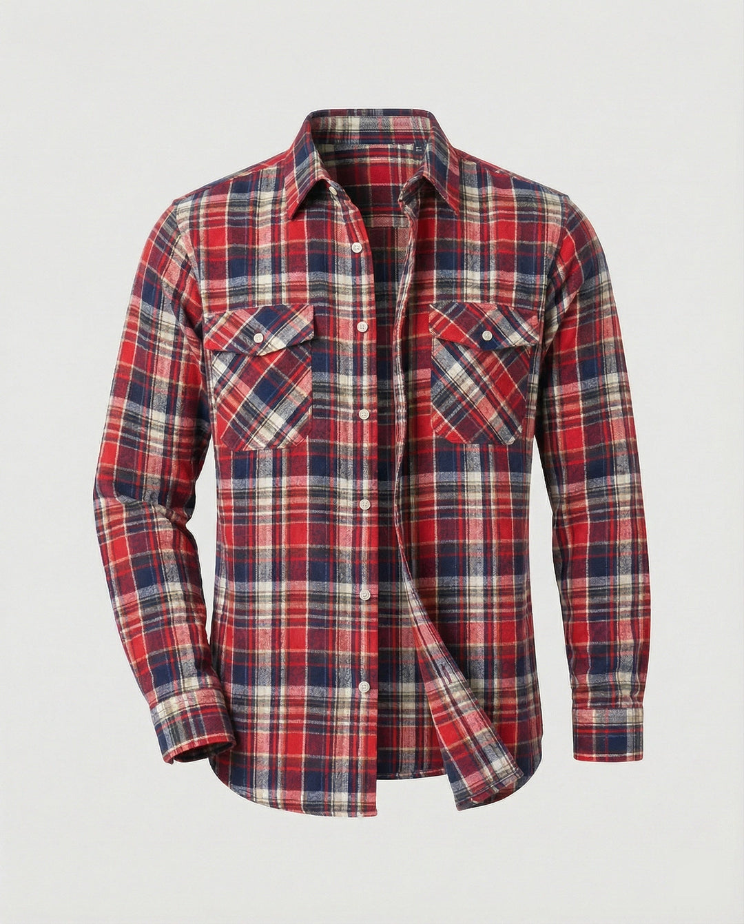 Trendy men's checked casual button-up, a versatile staple for modern menswear and daily wear.