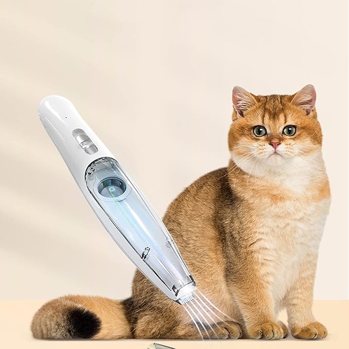 Quiet pet hair trimmer with vacuum for dogs & cats. Cordless, rechargeable clippers for stress-free grooming.