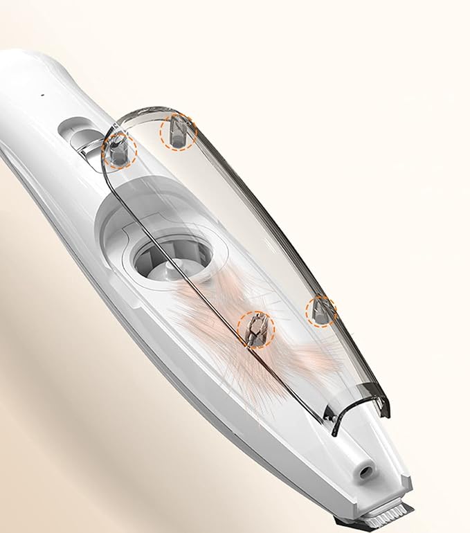 Stress-free pet hair trimmer for dogs & cats. Quiet, vacuum-enabled clippers for a clean & comfortable grooming session.
