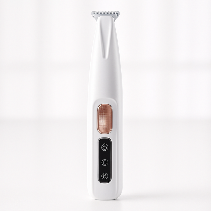 Quiet pet paw trimmer & nail groomer with LED light for safe, stress-free dog & cat nail clipping at home.
