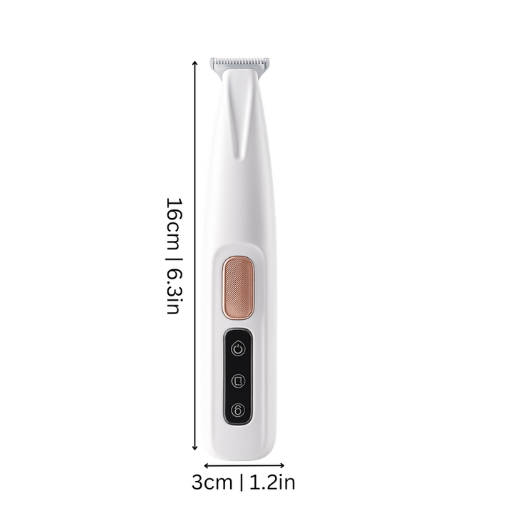 USB rechargeable quiet pet paw trimmer for dogs & cats, offering safe and stress-free nail grooming at home.