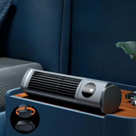 Efficient 3-speed portable cooling fan and air conditioner for quiet, personalized summer comfort.