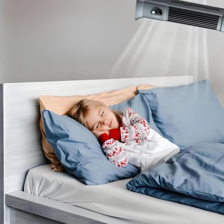 Multi-functional portable air conditioner & humidifier with 3-speed cooling fan for home/office.