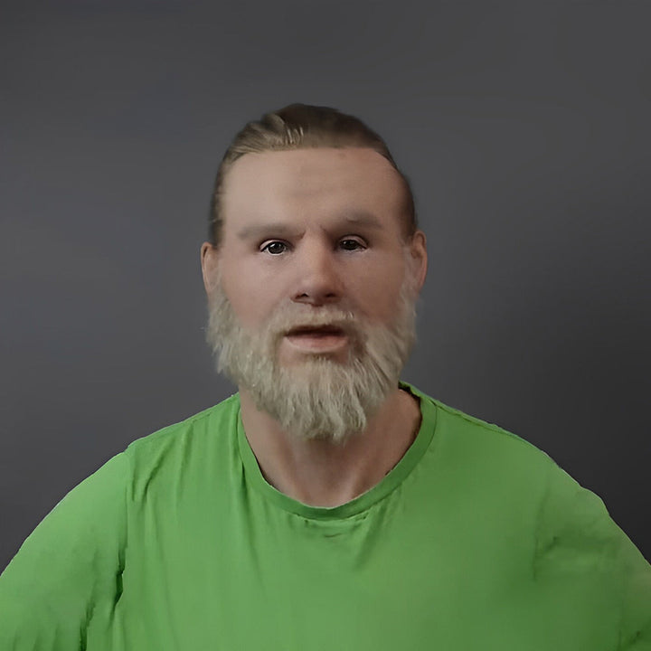 Expressive old man latex mask, perfect for Halloween costumes & cosplay.