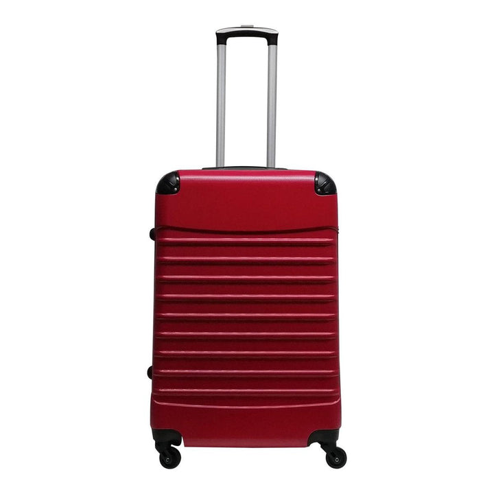 Vibrant Siena Rosso hard shell 2-piece suitcase set for travel. Spinner wheels & durable design.
