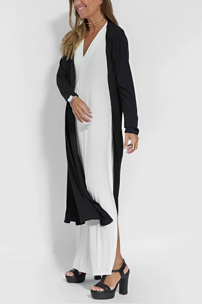 Fashionable women's V-neck maxi dress, providing ultimate comfort and a breezy, flowy feel for summer.