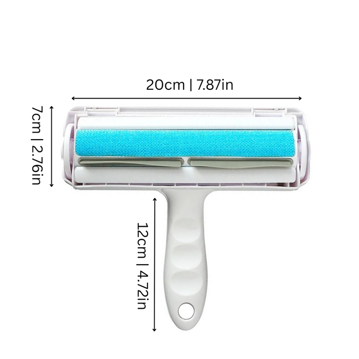 Effective fur roller removes pet hair from couches, carpets, and clothing. Lint cleaner for dog & cat fur on home surfaces.