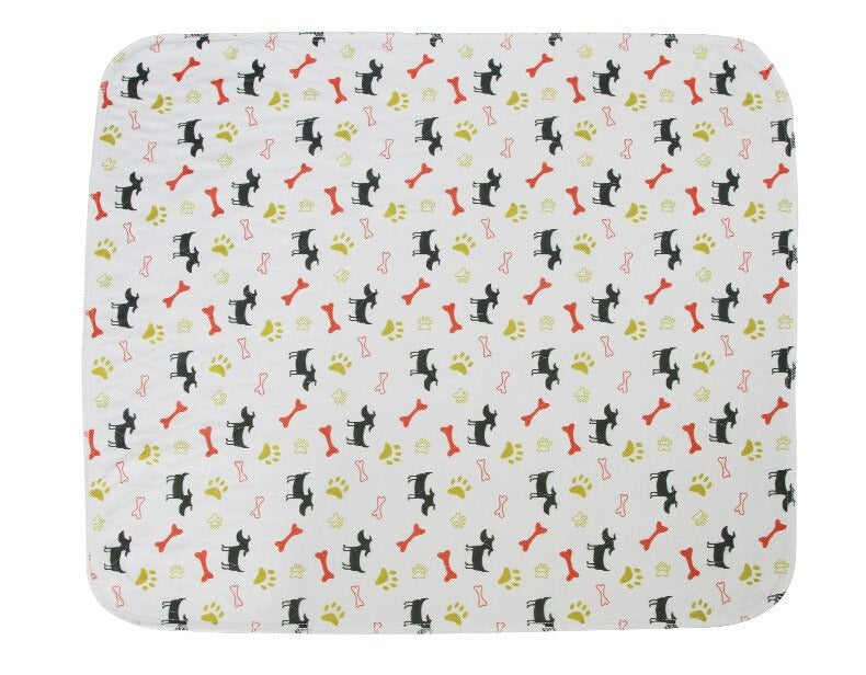 Dog training pee pad, reusable & absorbent for home hygiene and accident prevention.