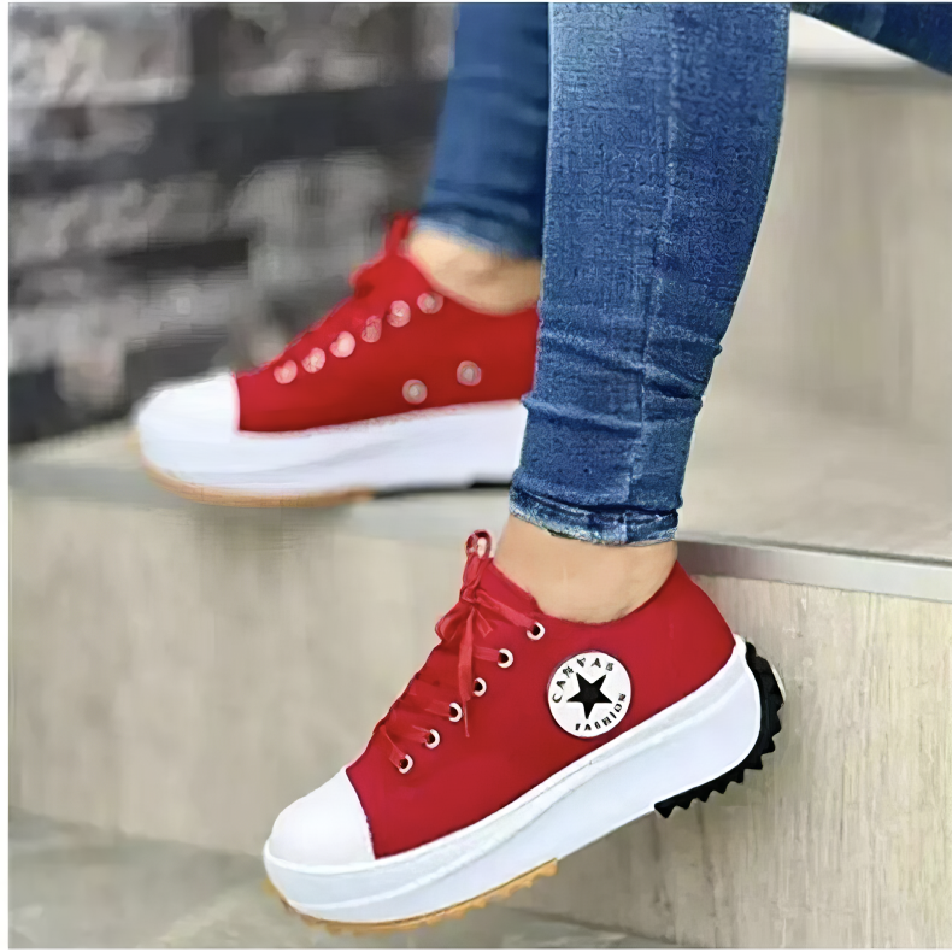 Trendy women's comfort shoes: orthopedic walking sneakers providing supportive foot pain relief and style.