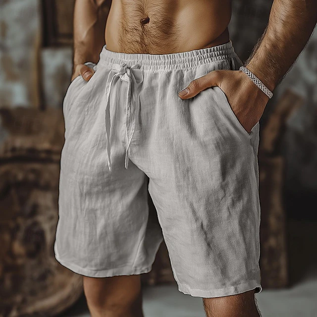 Men's beach-ready relaxed fit drawstring shorts, providing ultimate comfort for summer adventures.