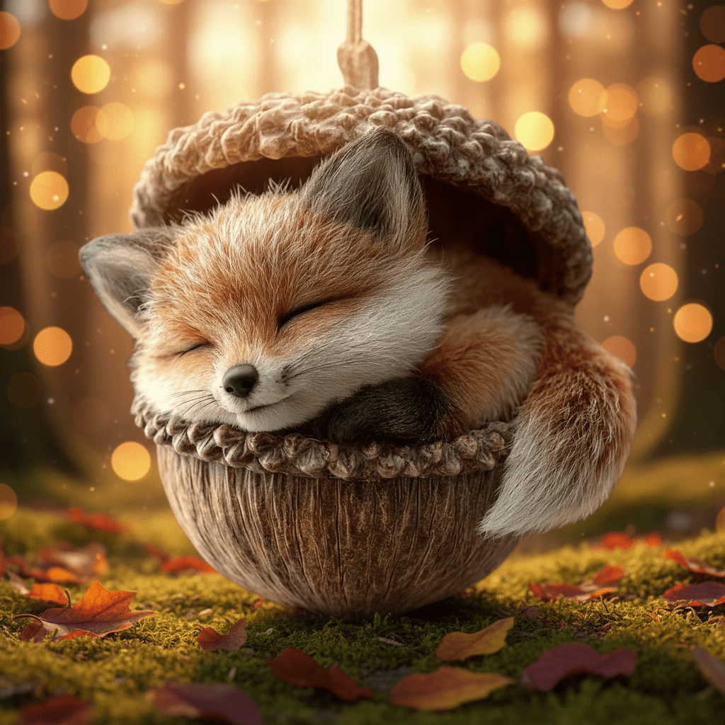 Artisan-crafted woodland animal ornaments, bringing rustic charm to your Christmas holiday tree.