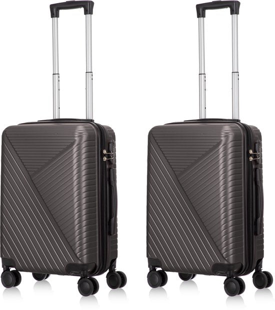 Complete 2-piece hard shell luggage set with TSA lock & spinner wheels for all your travel needs.