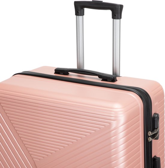Durable hard shell 2-piece luggage set for travel, featuring TSA lock & multi-directional spinner wheels.