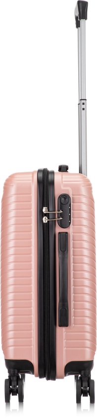 Stylish Santorini blue 2-piece hard shell travel bag set with spinner wheels for easy mobility.
