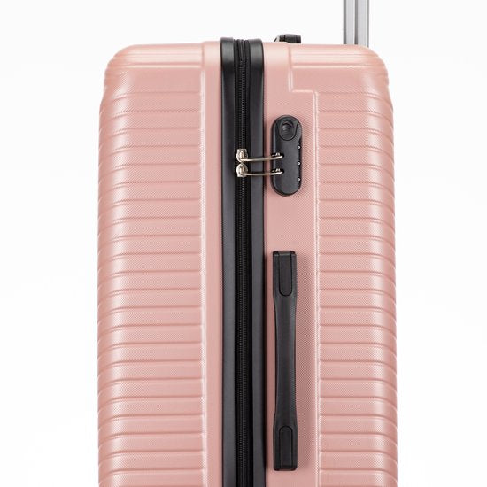 Robust 2-piece hard shell spinner luggage set for vacation travel, durable & lightweight design.