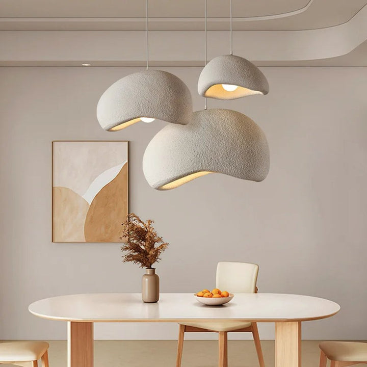 Adjustable modern dome pendant light, ideal ceiling fixture for dining room, kitchen island, or living spaces.