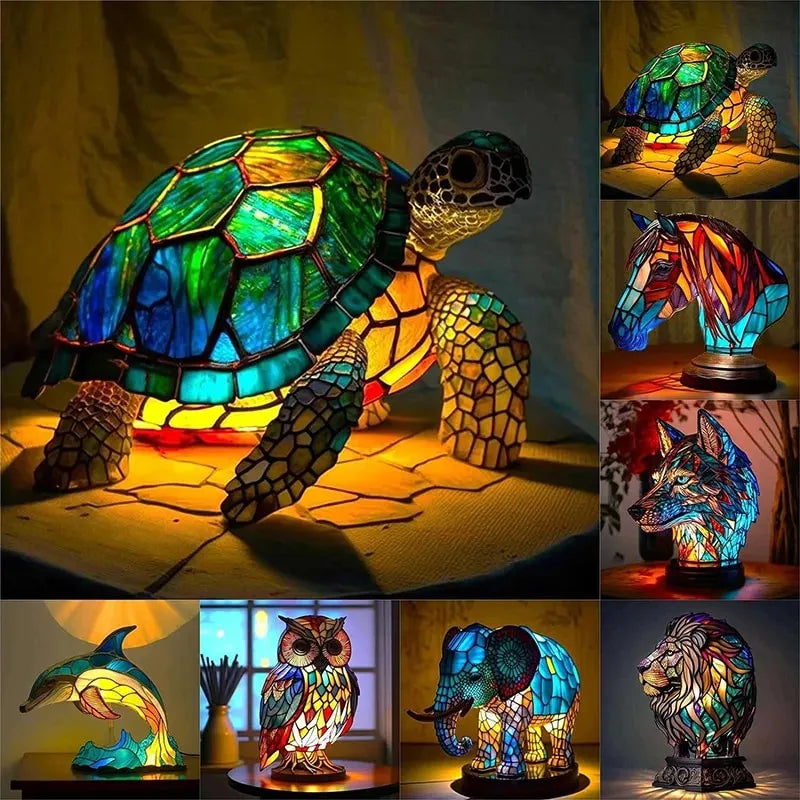 "Sculptural artistic table lamp with modern design, providing ambient lighting; features unique decorative centerpiece appeal