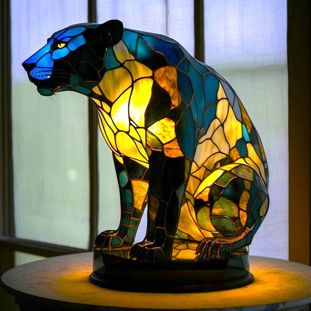"Sculptural artistic table lamp with modern design, providing ambient lighting; features unique decorative centerpiece appeal