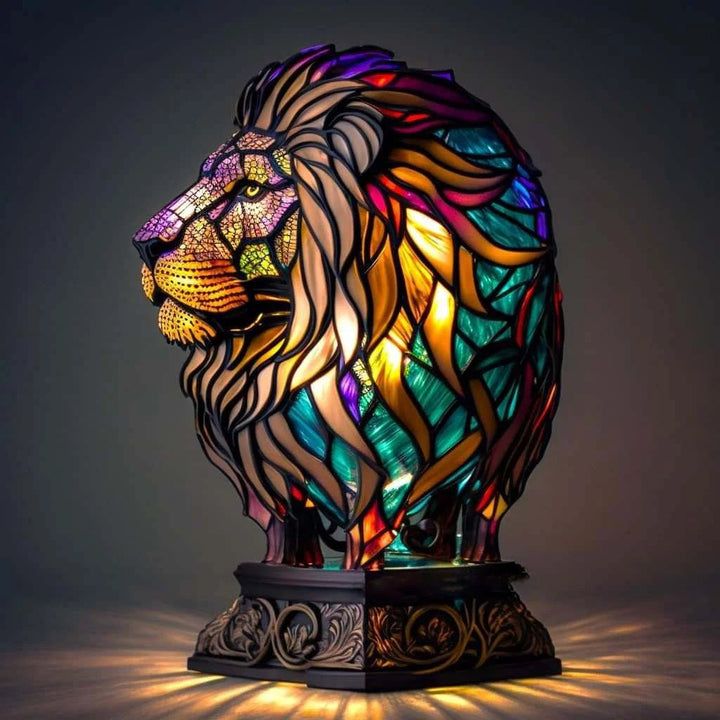 "Sculptural artistic table lamp with modern design, providing ambient lighting; features unique decorative centerpiece appeal