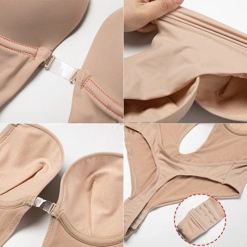 Premium women's backless body shaper with seamless design & firm tummy control for a flawless silhouette.