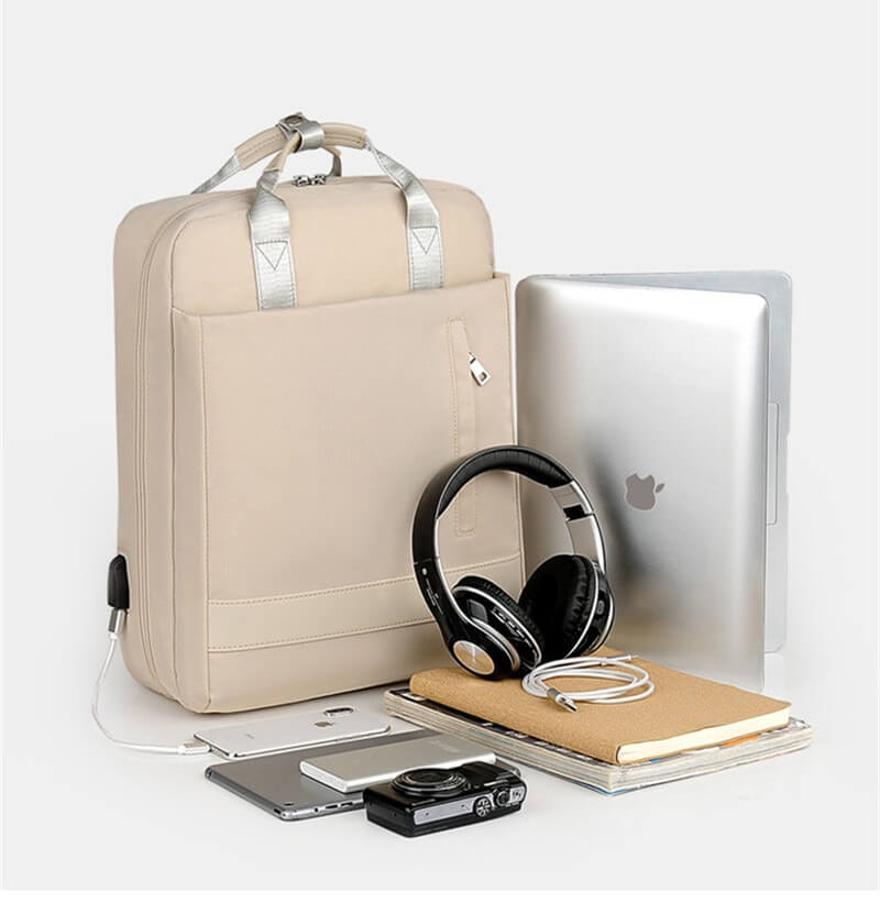 Secure anti-theft backpack with hidden zippers & integrated USB charging. Modern, unisex design for daily travel.