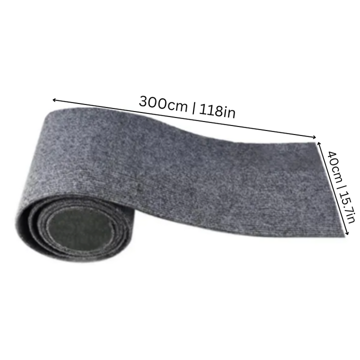 Unisex cat scratcher mat, a peel-and-stick furniture protector. Durable pet scratch pad solution.