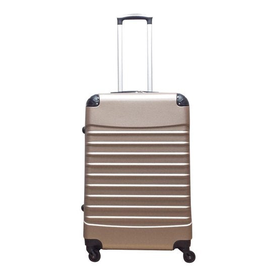 Siena durable carry-on, a hard shell spinner suitcase with smooth rolling wheels.