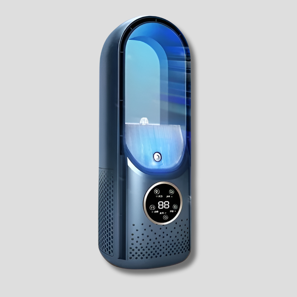 Compact silent portable fan. Universal air cooler for effective home & office personal cooling.
