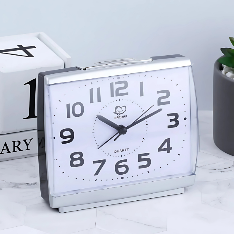 Large display alarm clock, easy to read for seniors, with a loud wake-up alert and backlight.