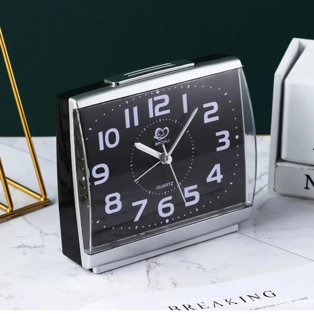 Loud alarm clock for seniors, ensuring easy waking with a large, backlit display and silent movement.