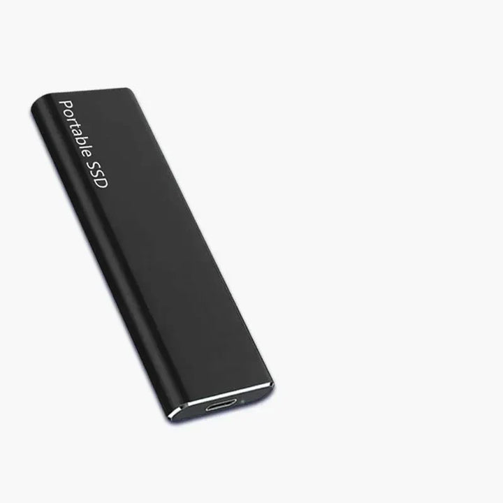 Sleek 4TB USB-C external drive with slim metal casing, ideal for portable storage, compatible with PC and Mac.