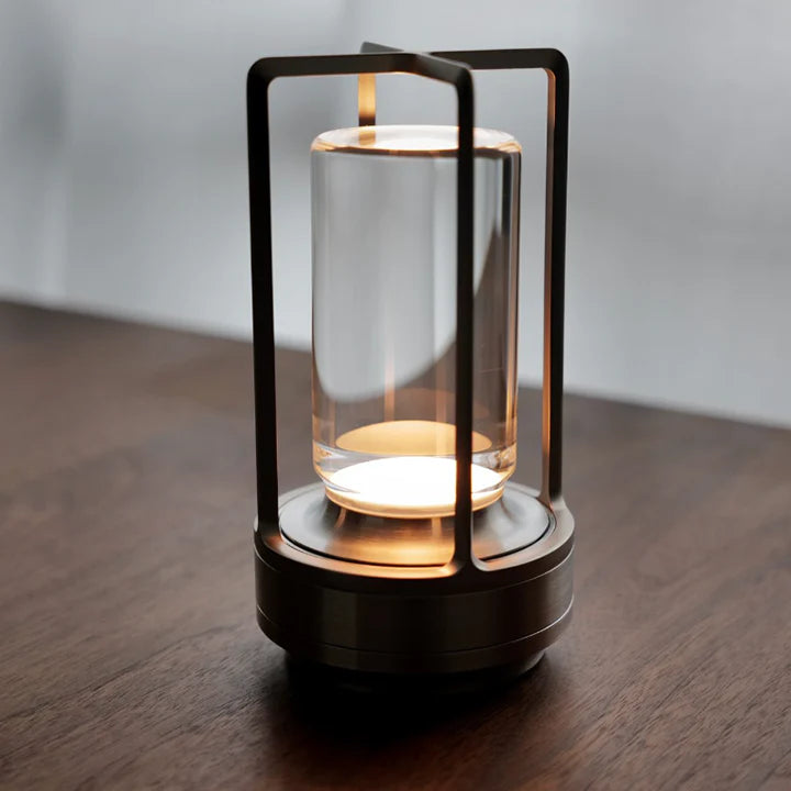 "Sleek cordless rechargeable LED table lamp with smart touch control, perfect for stylish home decor and energy-efficient lig
