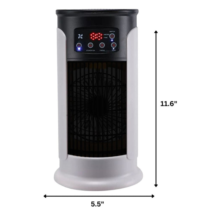 Safe bladeless tower fan, modern design, delivers smooth, quiet air for comfortable indoor cooling at home or office.
